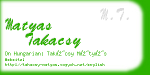 matyas takacsy business card